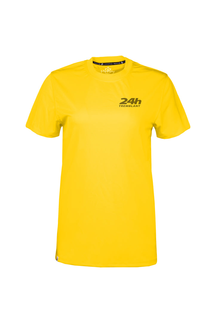 T-shirts sportif - 24h Tremblant avec nom d'équipe personnalisable [Jaune]