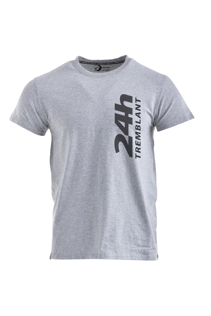 T-shirts en coton - 24h Tremblant avec nom d'équipe personnalisable [Gris]