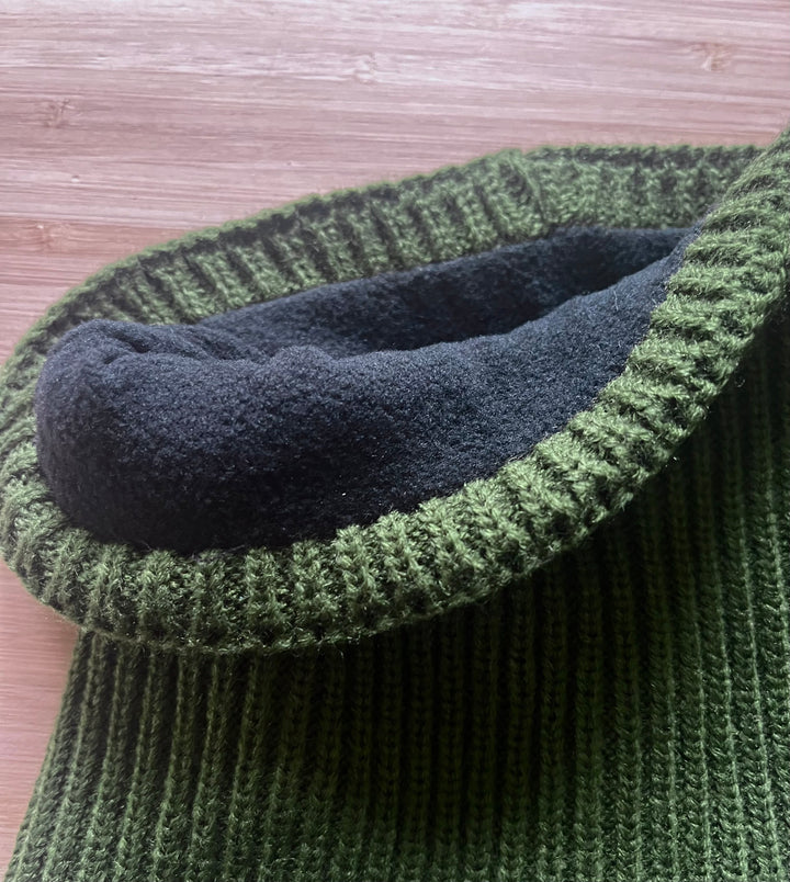 Cache-cou en tricot doublé en polar [SS26] [Junior/Adulte]