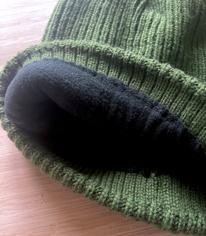 Tuque à pompon en tricot doublée en polar [SS26] [Junior/Adulte]