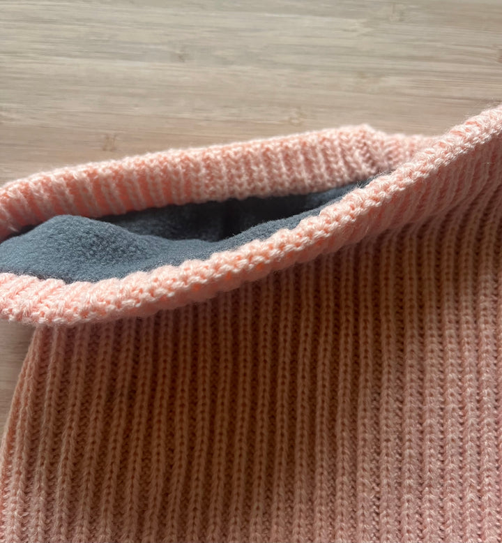 Cache-cou en tricot doublé en polar [SS26] [Junior/Adulte]
