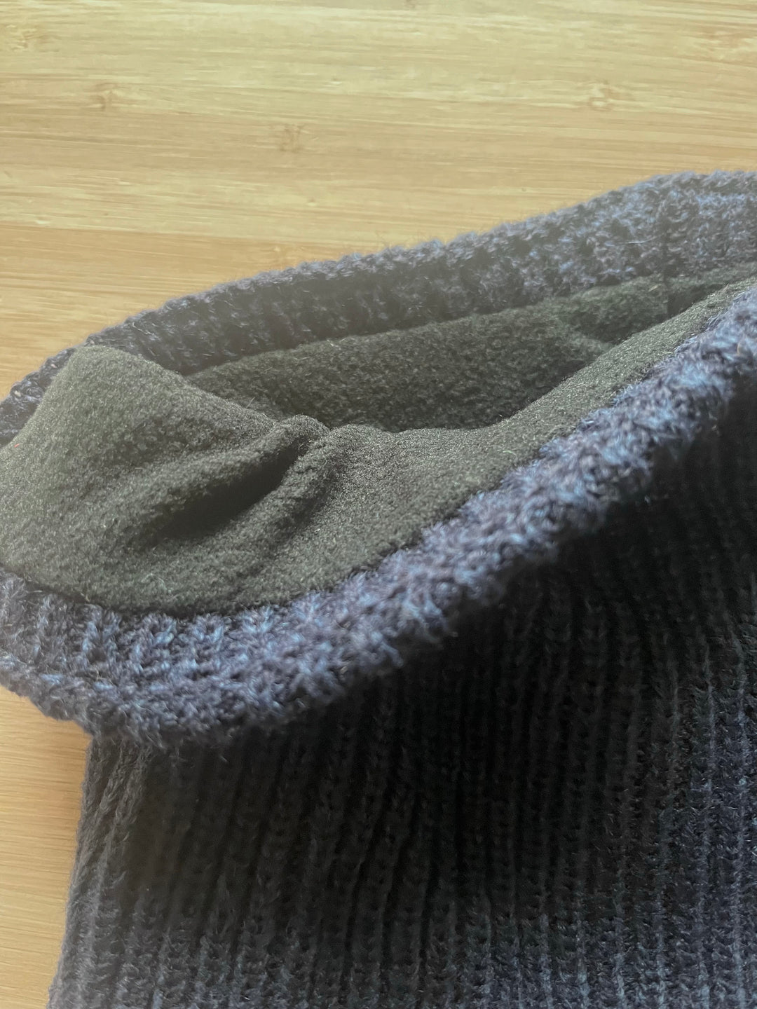 Cache-cou en tricot doublé en polar [SS26] [Junior/Adulte]