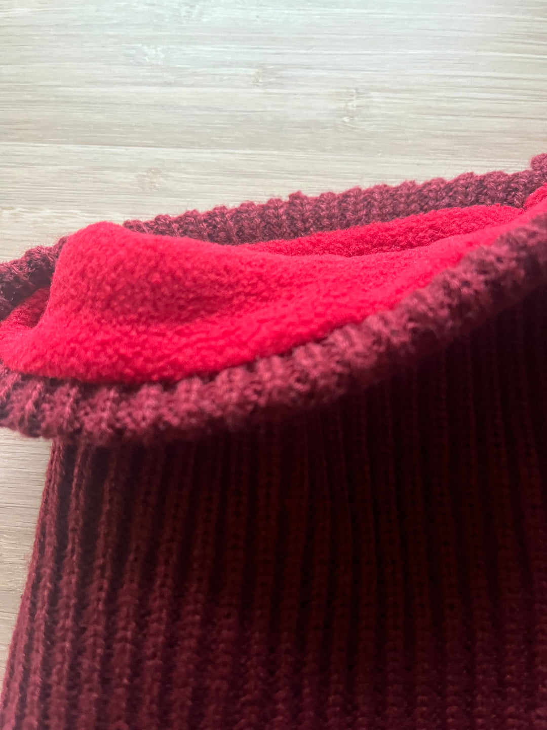 Cache-cou en tricot doublé en polar [SS26] [Junior/Adulte]