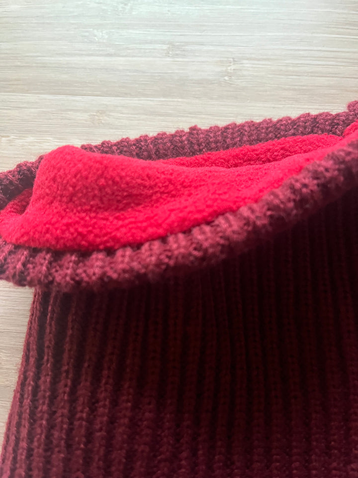 Cache-cou en tricot doublé en polar [SS26] [Junior/Adulte]