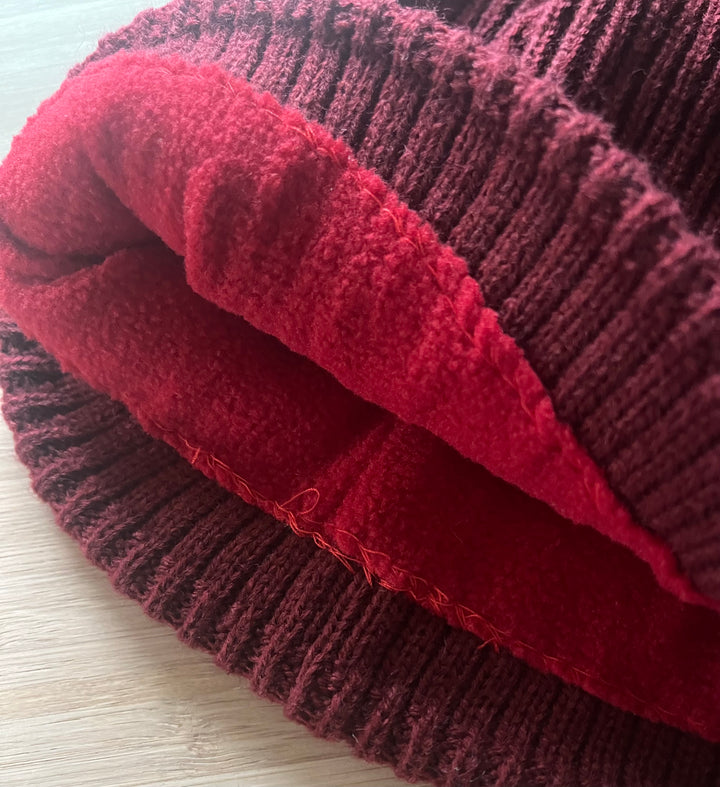 Tuque à pompon en tricot doublée en polar [SS26] [Junior/Adulte]