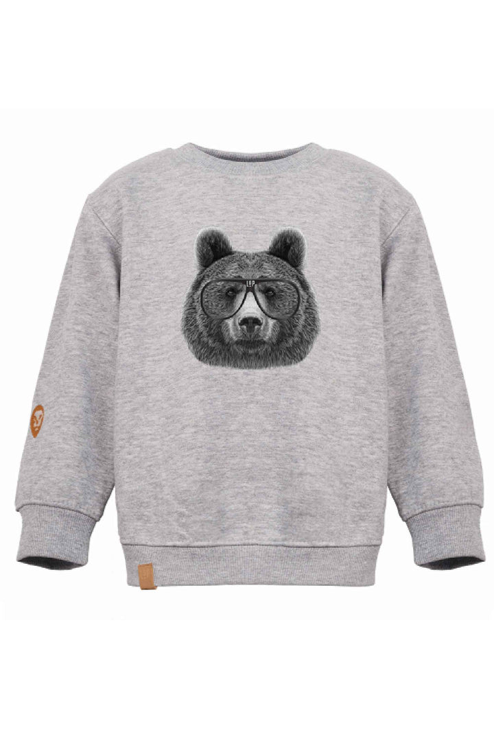 Chandail crewneck ample molletonné à col rond [Animals family] [Enfant]