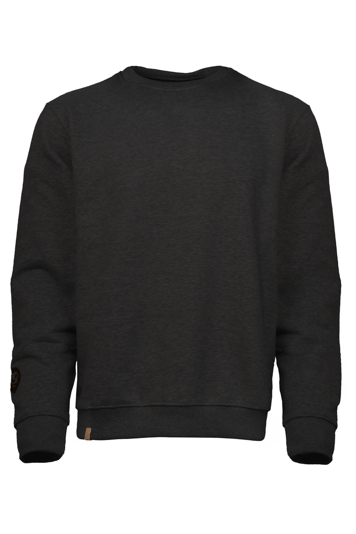 Chandail crewneck ample molletonné à col rond [Bar à écussons] [Homme]