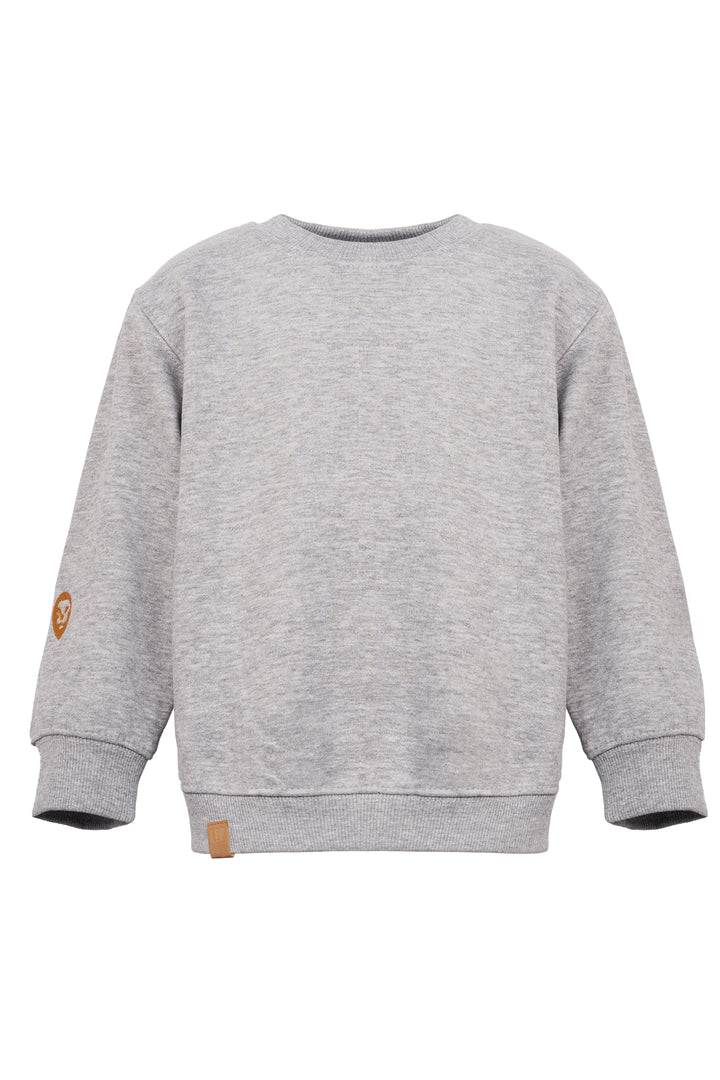 Chandail crewneck ample molletonné à col rond [Bar à écussons] [Enfant]