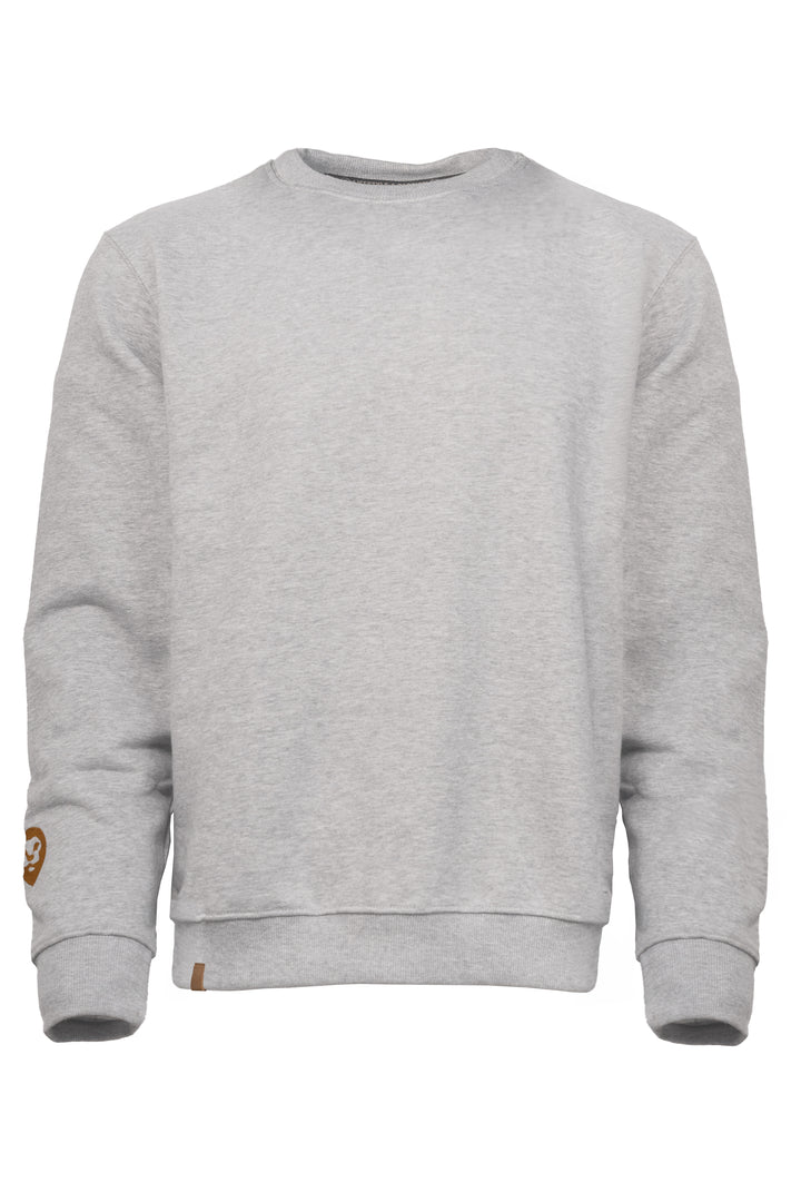 Chandail crewneck ample molletonné à col rond [Bar à écussons] [Homme]