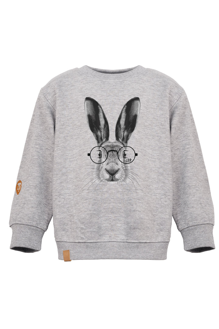 Chandail crewneck ample molletonné à col rond [Animals family] [Enfant]