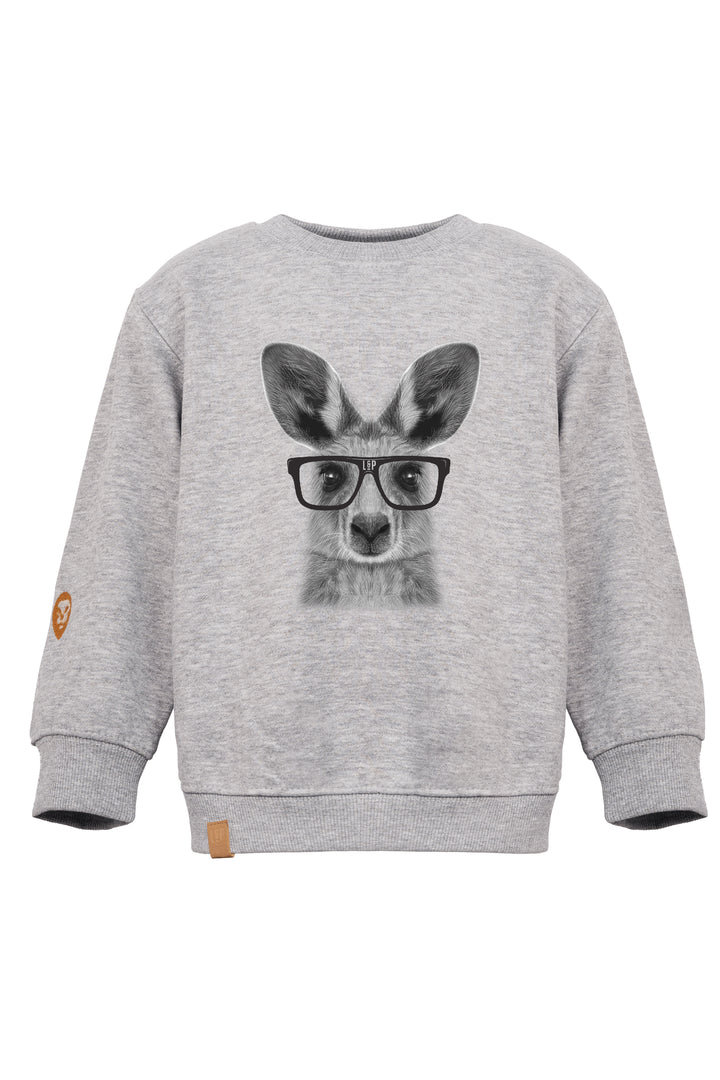 Chandail crewneck ample molletonné à col rond [Animals family] [Enfant]