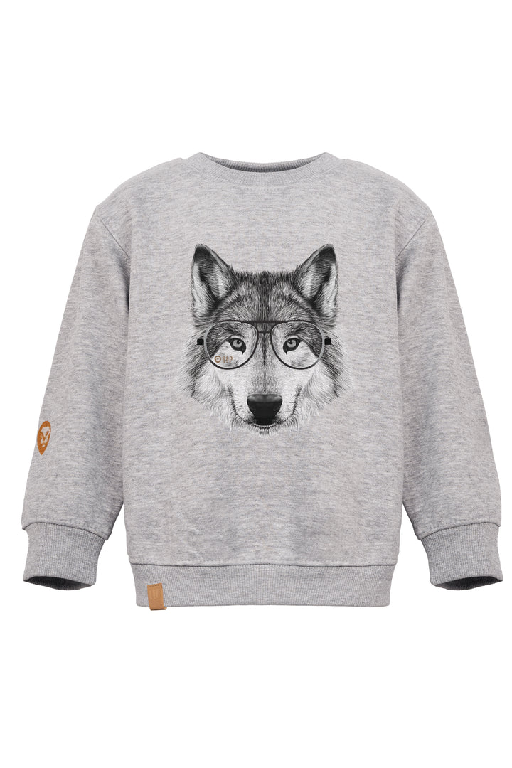 Chandail crewneck ample molletonné à col rond [Animals family] [Enfant]