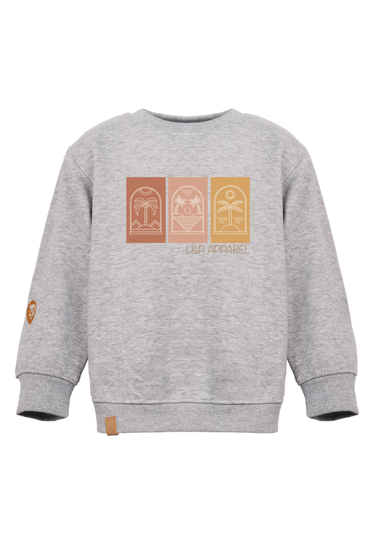 Chandail crewneck ample molletonné à col rond [W224] [Enfant]