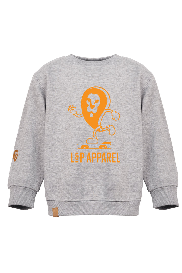 Chandail crewneck ample molletonné à col rond [W224] [Enfant]