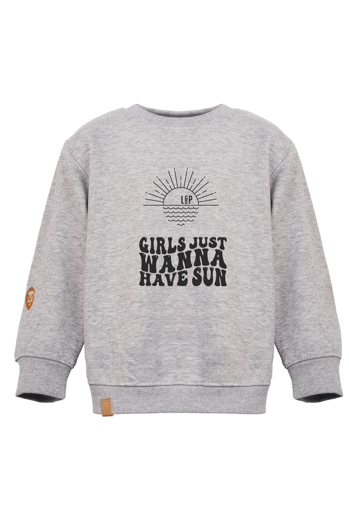 Chandail crewneck ample molletonné à col rond [W224] [Enfant]