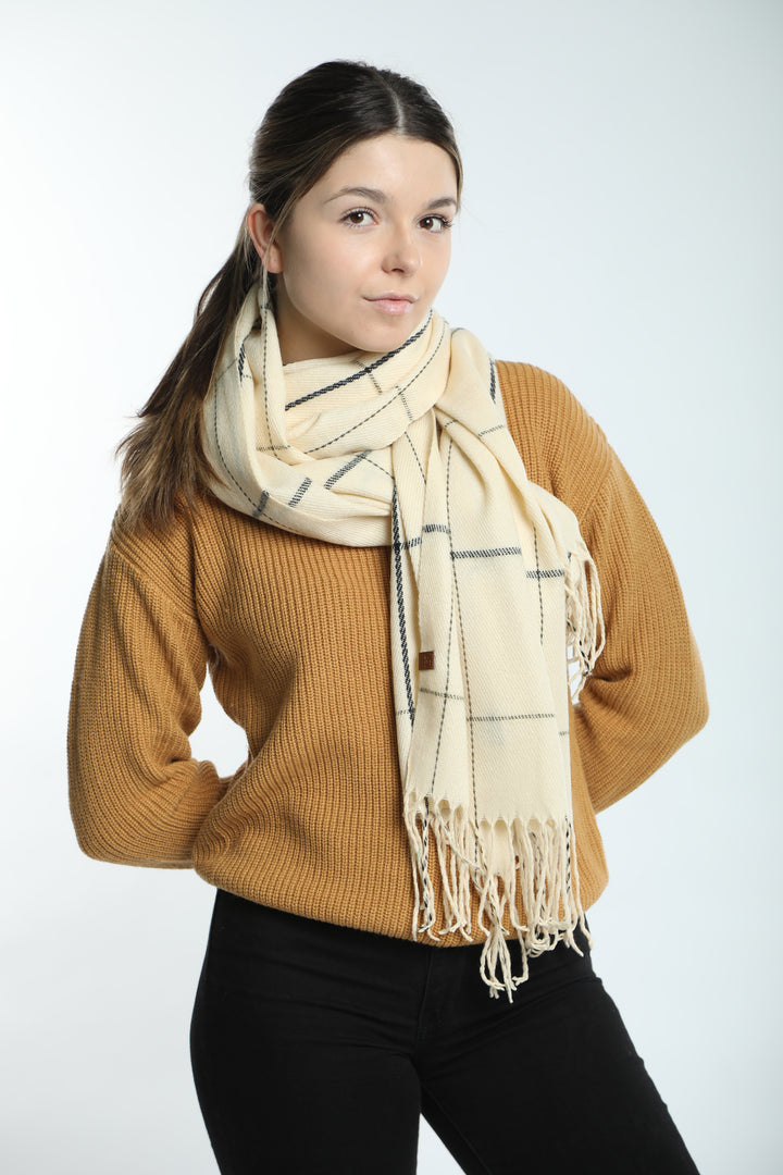 Foulard écharpe long en tricot