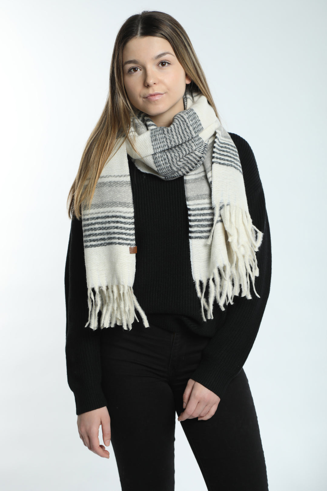 Foulard écharpe long en tricot
