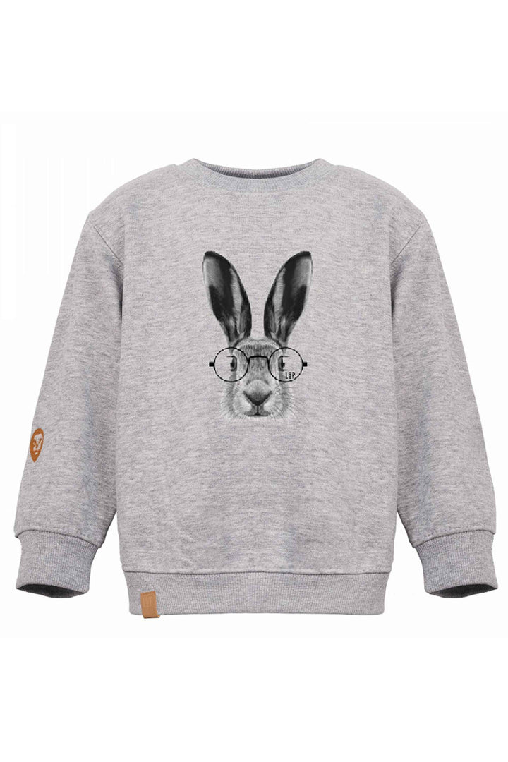 Chandail crewneck ample molletonné à col rond [Animals family] [Enfant]