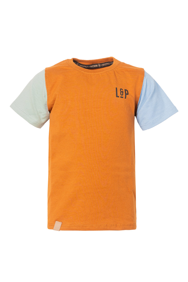 Cotton short-sleeved t-shirts [Color Bloc] [Baby]