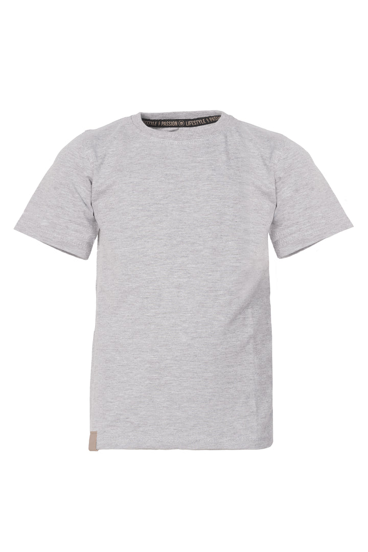 Chandail à manches courtes en coton [SS26] [UNI Gris] [Enfant]