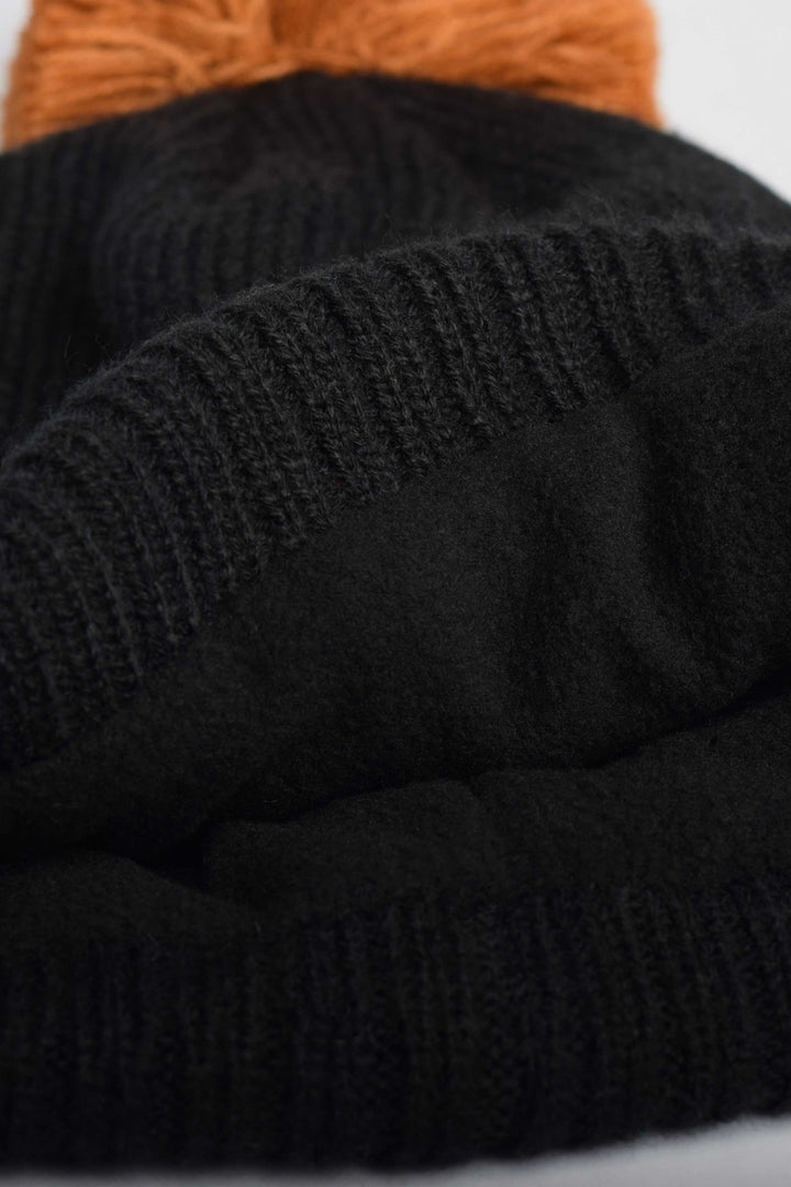 Tuque à pompon en tricot doublée en polar [Whistler series] [Enfant]