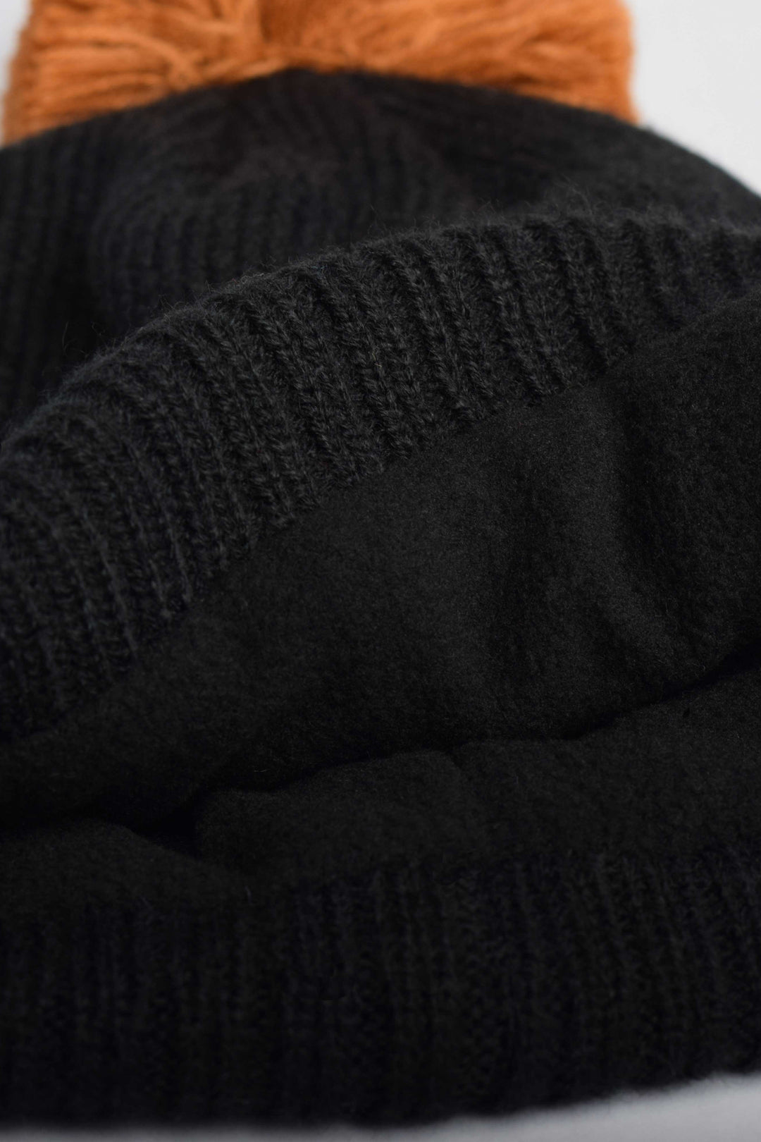 [Whistler series] Fleece-lined knit bobble beanie [Kids]