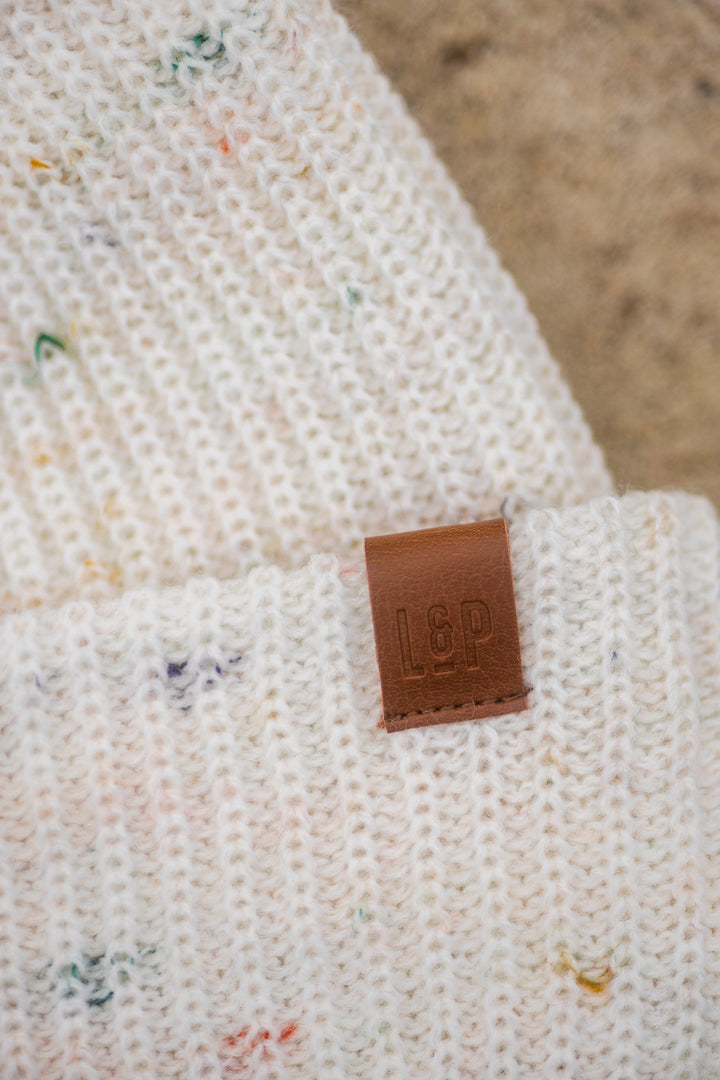 Tuque en tricot confettis [Malte series]