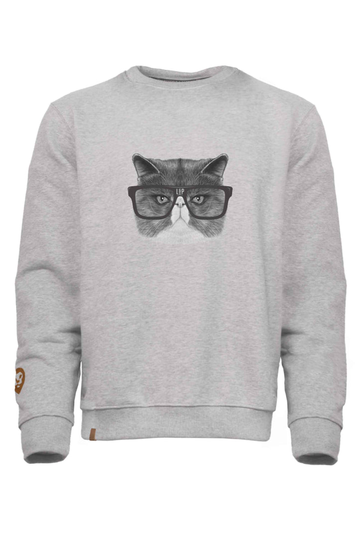 Chandail crewneck ample molletonné à col rond [Animals family] [Homme]