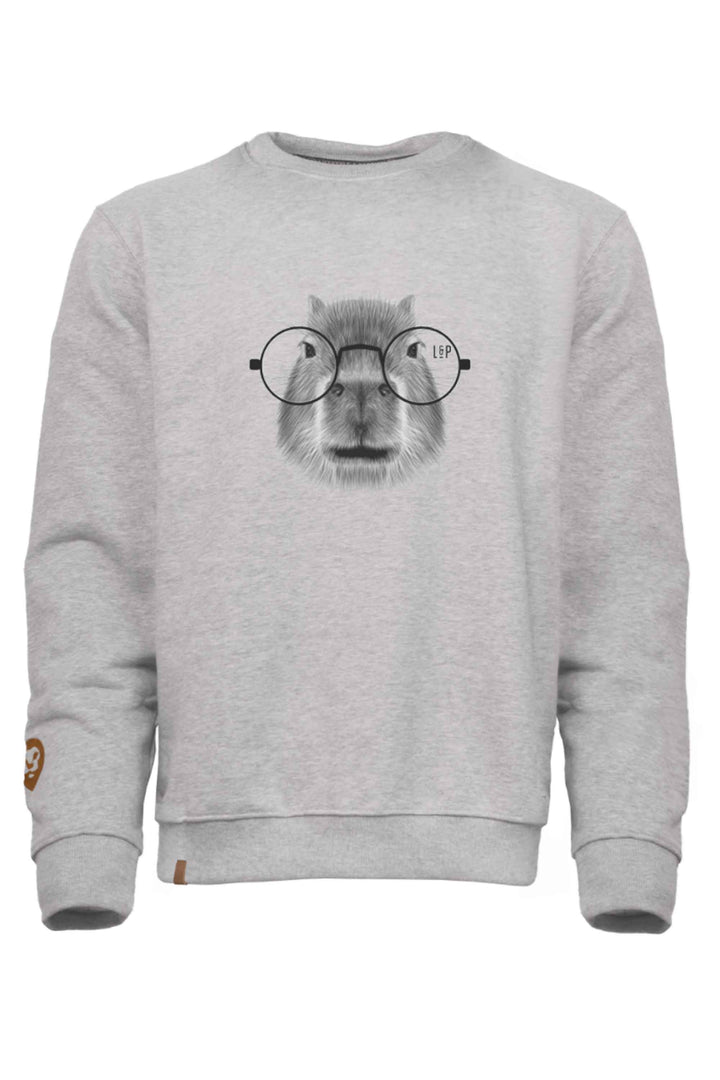 Chandail crewneck ample molletonné à col rond [Animals family] [Homme]