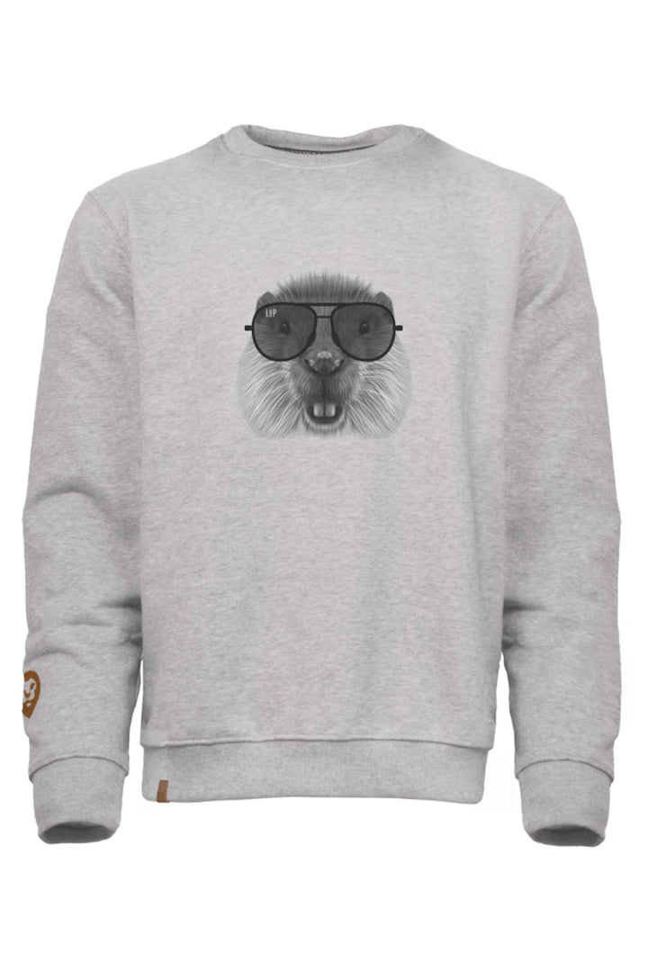 Chandail crewneck ample molletonné à col rond [Animals family] [Homme]