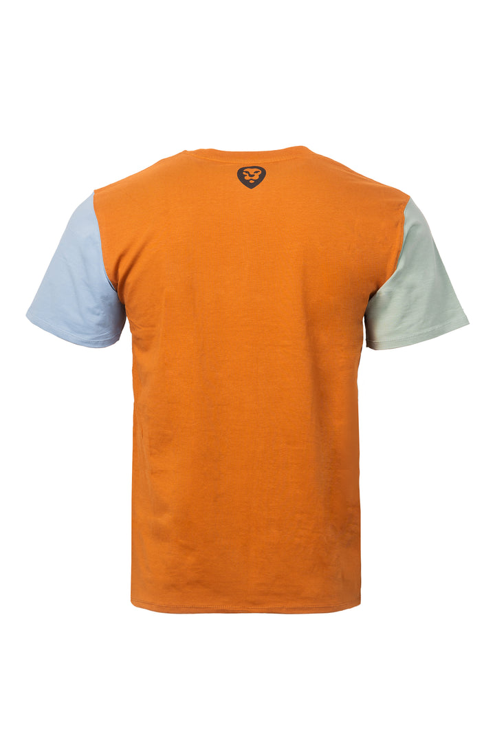 Cotton short sleeve t-shirts [Color Bloc] [Men]