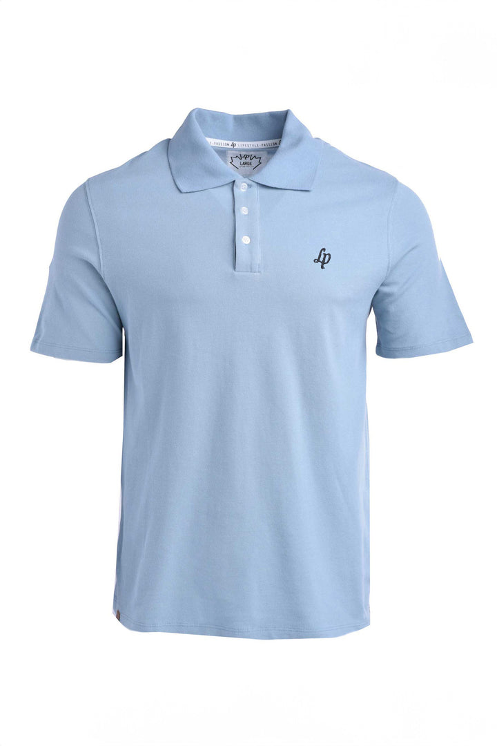 Short-sleeved braided cotton polo shirt