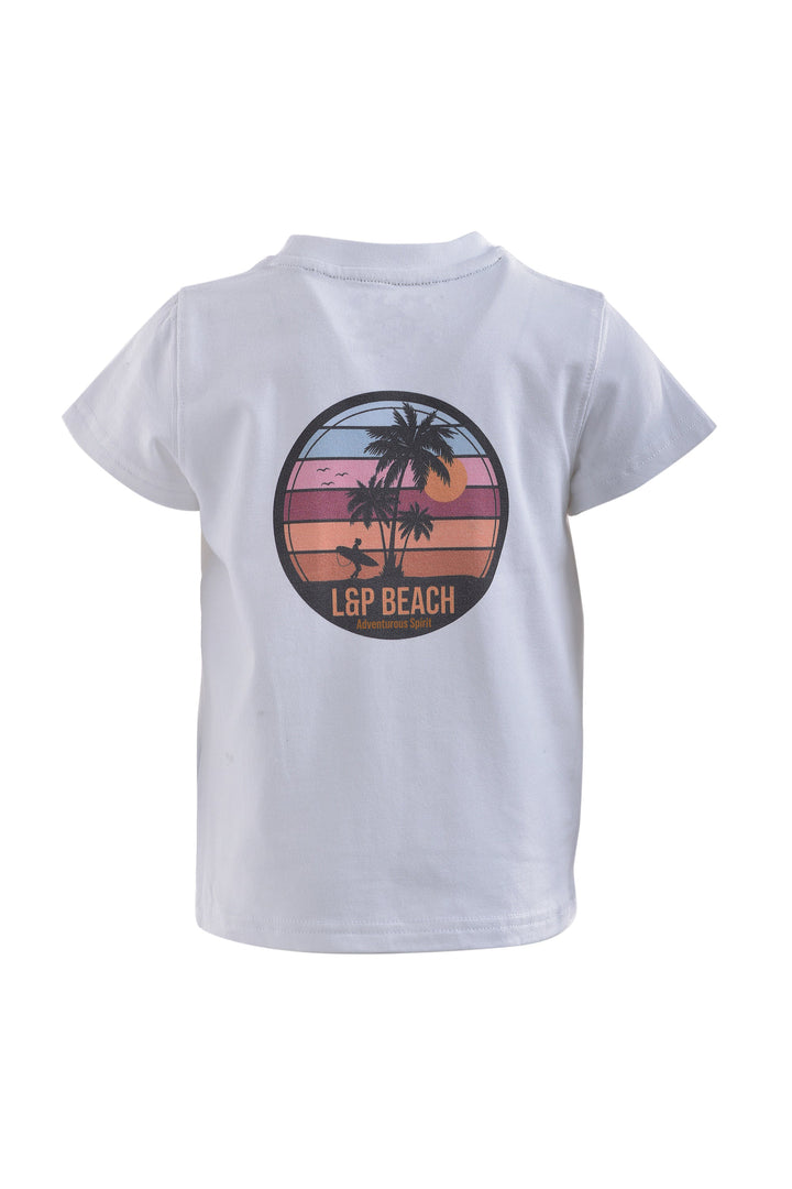 [Beach series] cotton short-sleeved sweater [Junior]