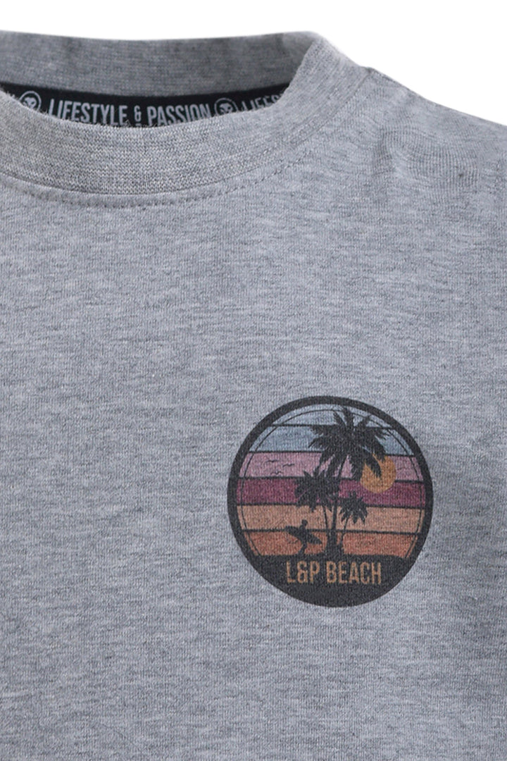 [Beach series] cotton short-sleeved sweater [Junior]