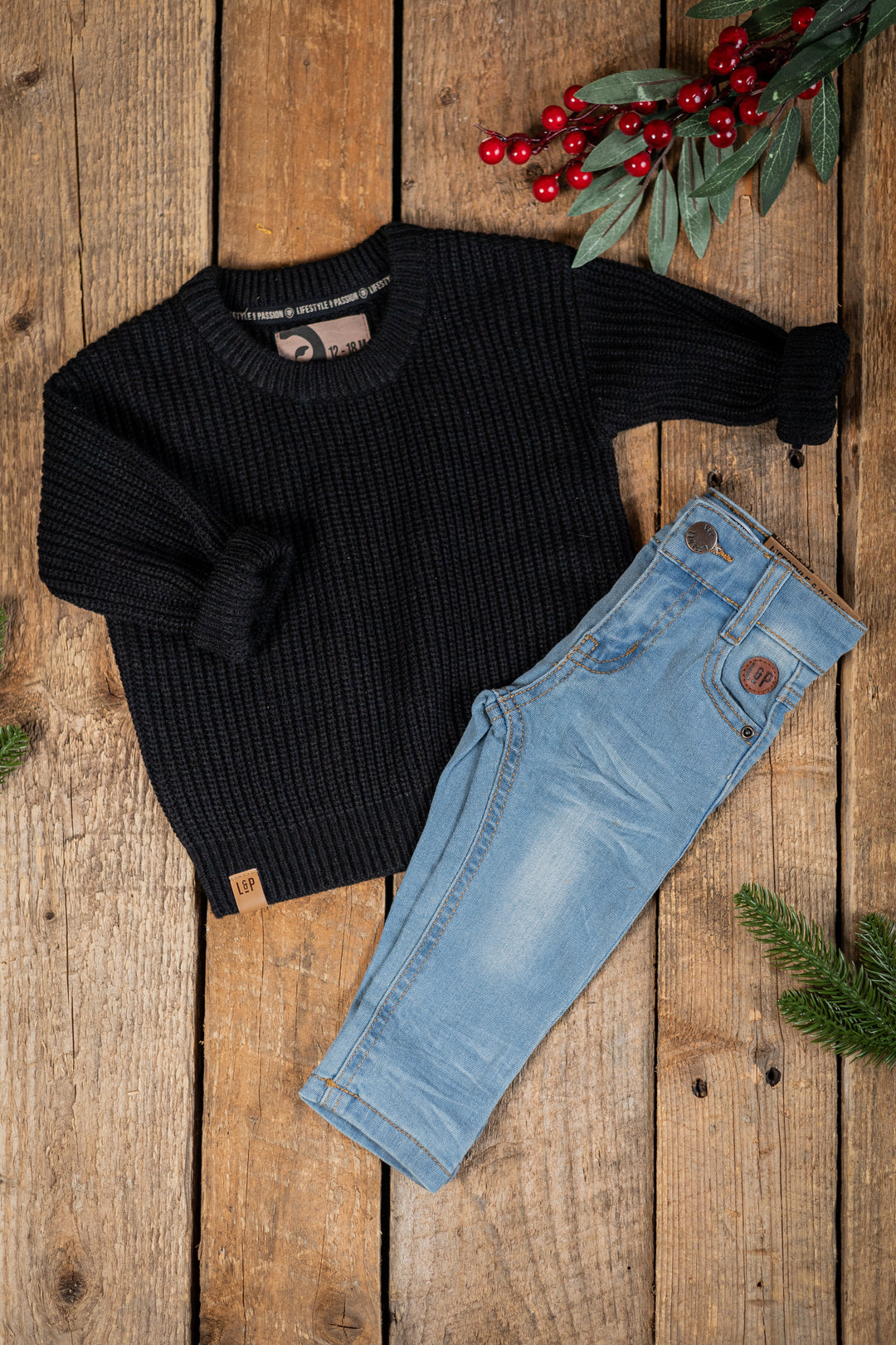 Round neck knit sweater [Mallow series] [Baby]