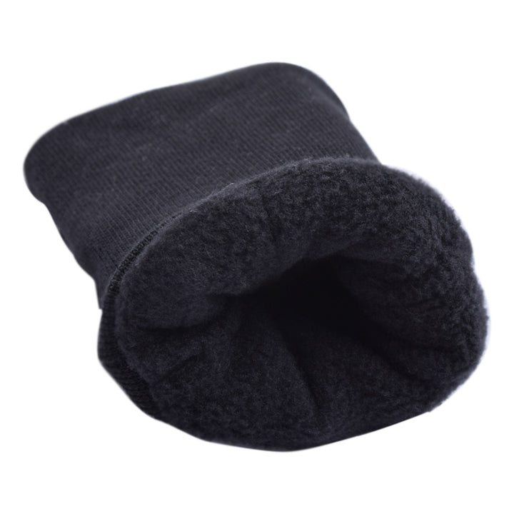 Sherpa-Lined Cotton Mittens [Black] [Baby]